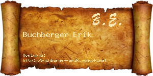 Buchberger Erik névjegykártya